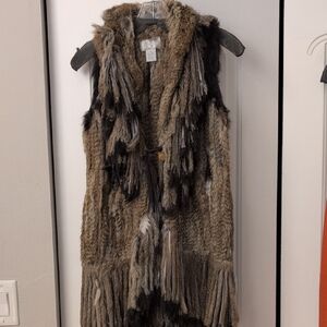 Alberto Makali Brown Fur Vest